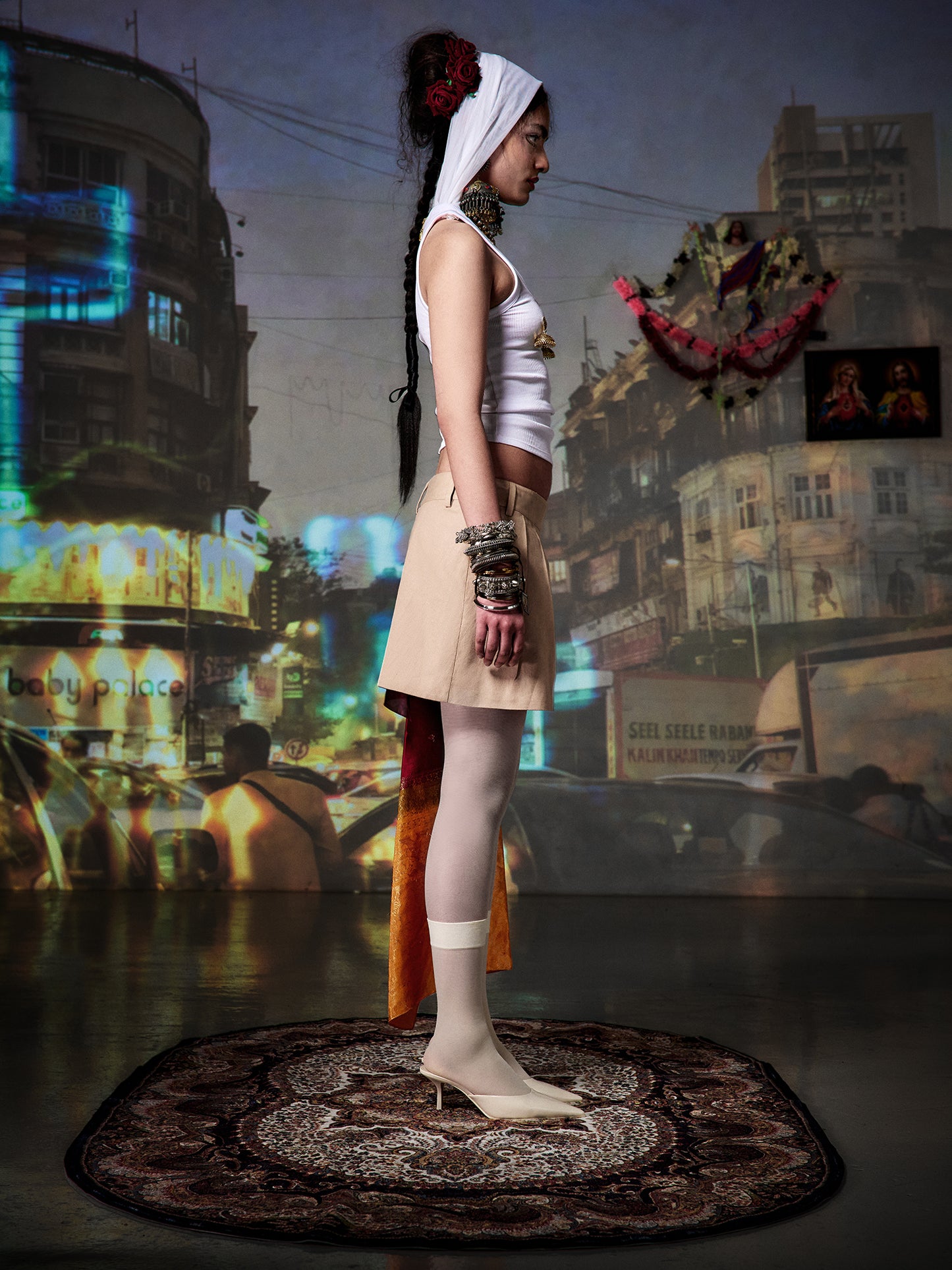 WITH BLACK DIAMOND SAREE (S)