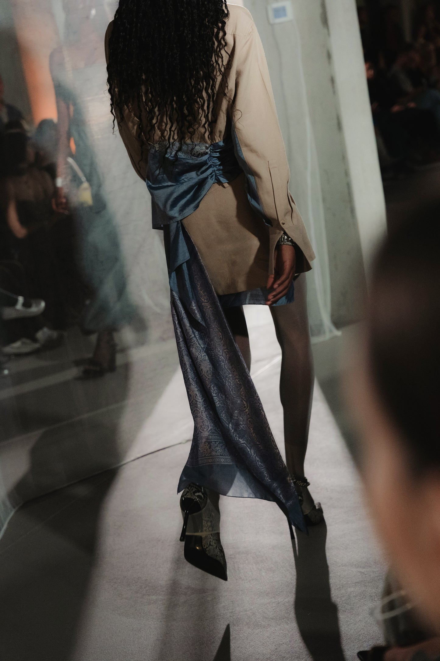 WITH SILVER JACQUARD SILK SAREE (XS)