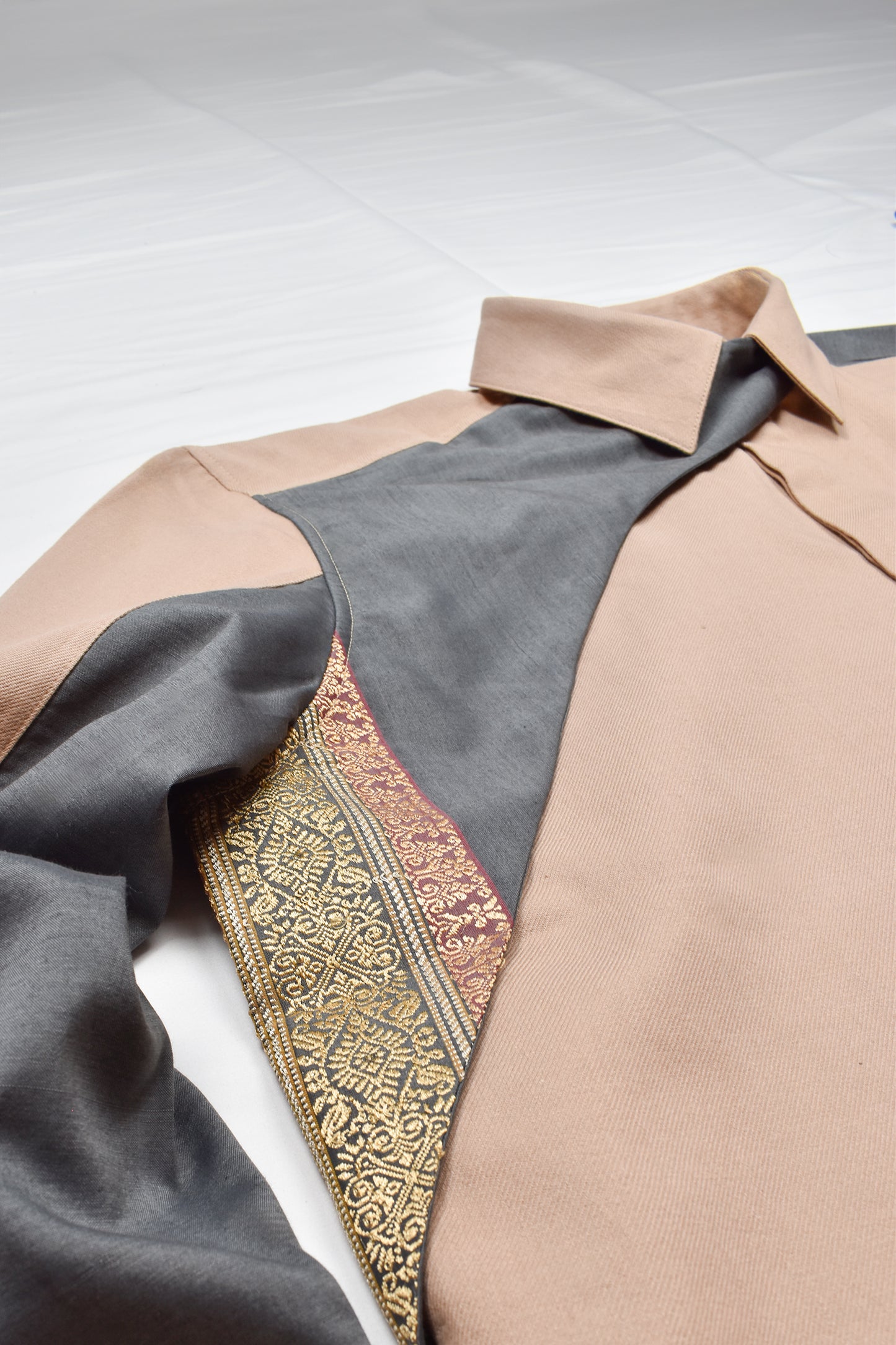 WITH SLATE BLUE SAREE (M)