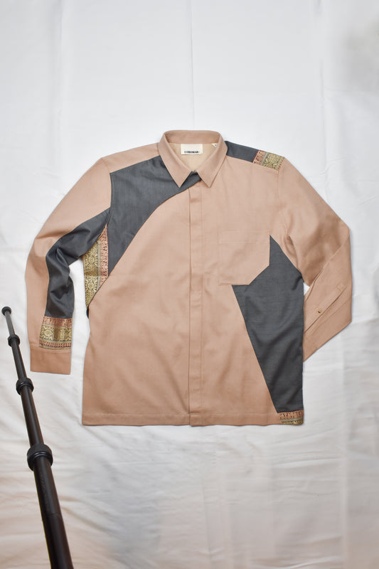 WITH SLATE BLUE SAREE (M)